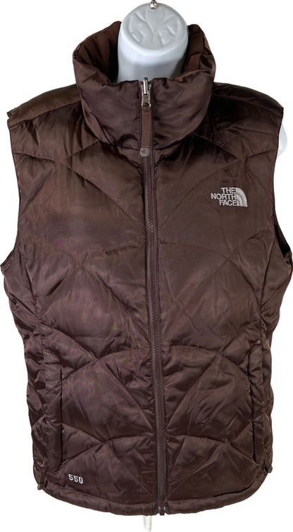 The North Face Women’s Brown Quilted Full Zip 550 Vest - M