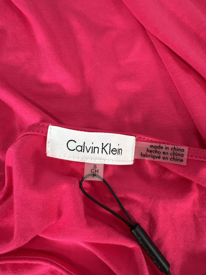 NEW Calvin Klein Women’s Pink Long Sleeve Scoop Neck T-Shirt - S