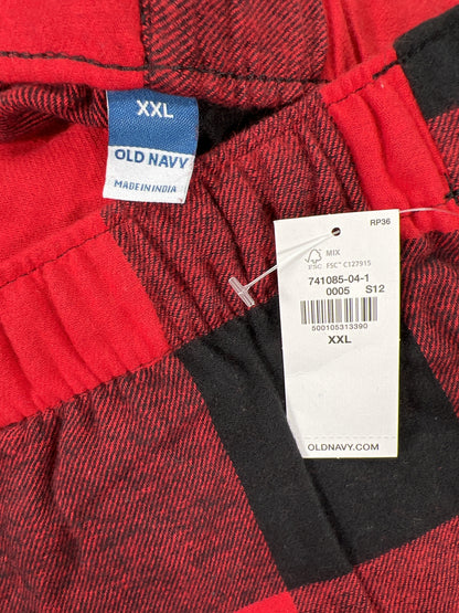 NEW Old Navy Women’s Red/Black Buffalo Plaid Flannel Pajama Pants - XXL