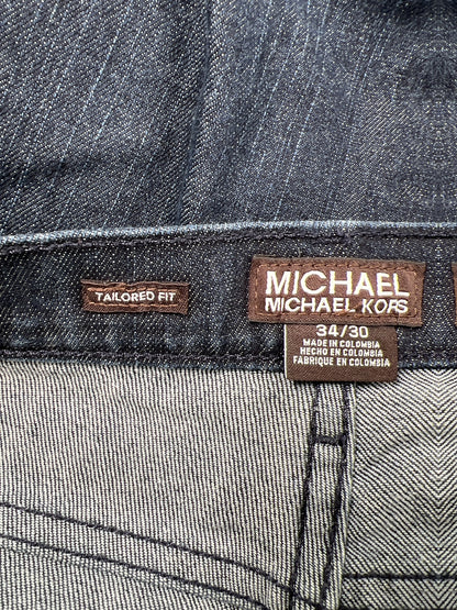 Michael Kors Men’s Dark Wash Tailored Fit Denim Jeans - 34x30