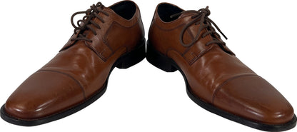 Johnston and Murphy Men’s Brown Leather Landon Cap Toe Oxford Dress Shoes