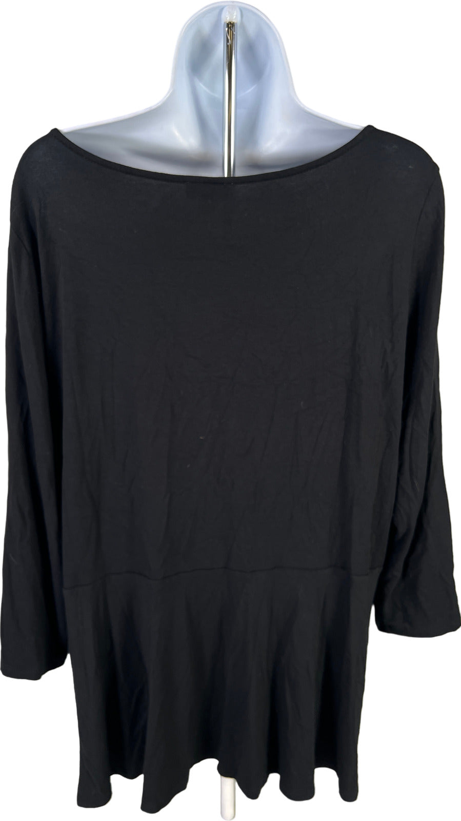 J. Jill Women’s Black Wearever Collection 3/4 Sleeve Shirt - L