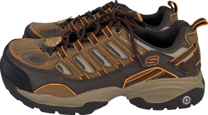 NEW Skechers for Work Men’s Brown Slip Resistant Safety Toe Sneakers - 11