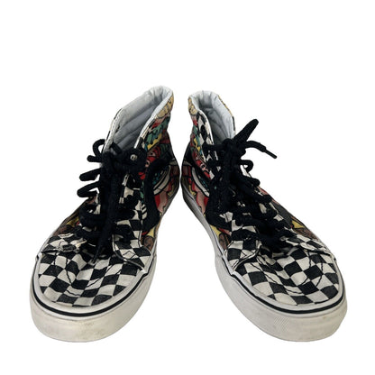 Vans Unisex Black/White Sk8 Hi Hamburger Lace Up Sneakers - Women's 8