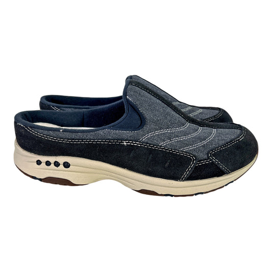 Easy Spirit Women’s Blue Travel Time Leather/ Textile Slip On Mules - 9