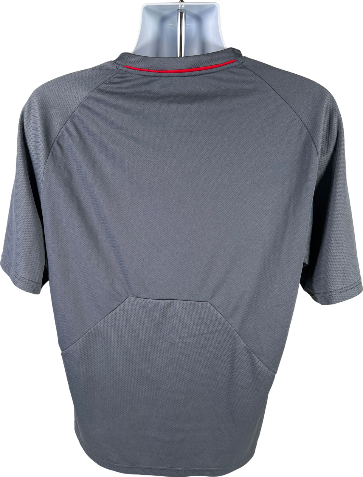 Adidas Men’s Gray Short Sleeve Polyester Athletic Shirt - L