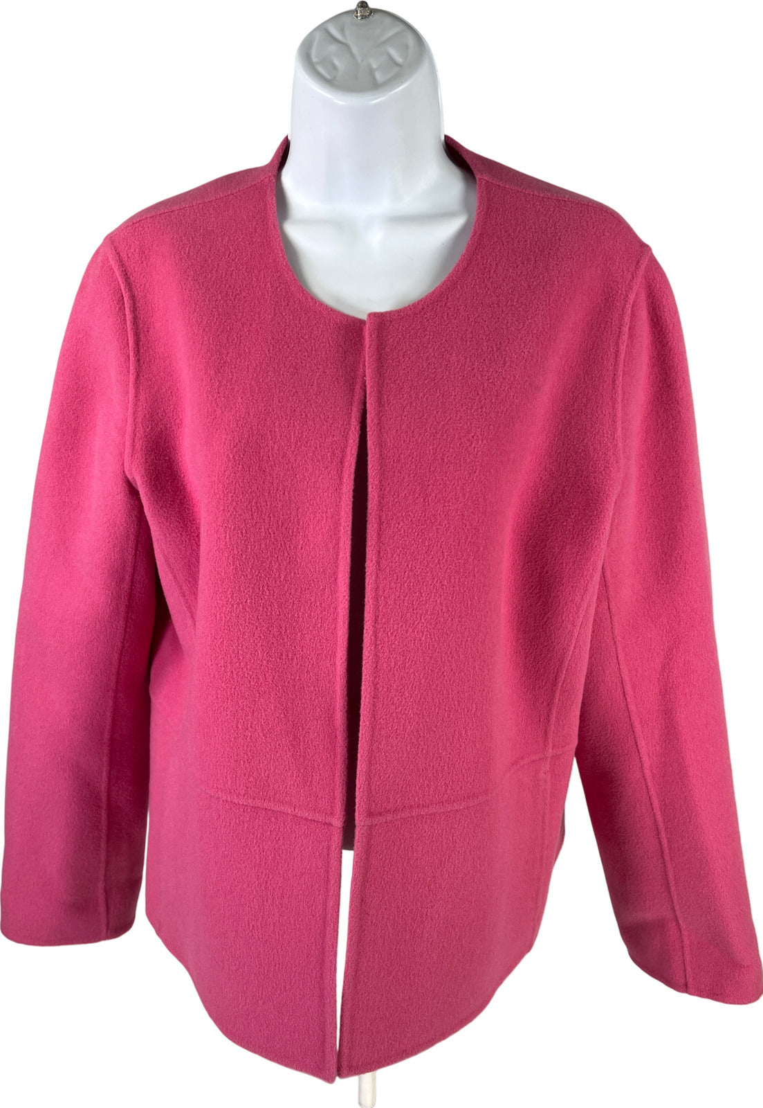 Eileen Fisher Women’s Pink Wool & Cashmere Blend Sweater Jacket - M