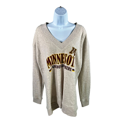 NEW Champion Womens Beige/Burgundy Minnesota Golden Gophers Sweatshirt -M