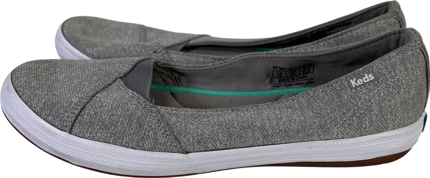 Keds Women’s Gray Slip On Sneaker Flats Shoes - 9