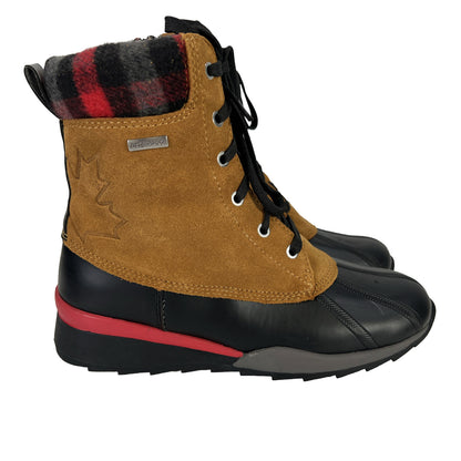 NEW Cougar Women's Red Plaid Waterproof Totem Duck Boots - 6