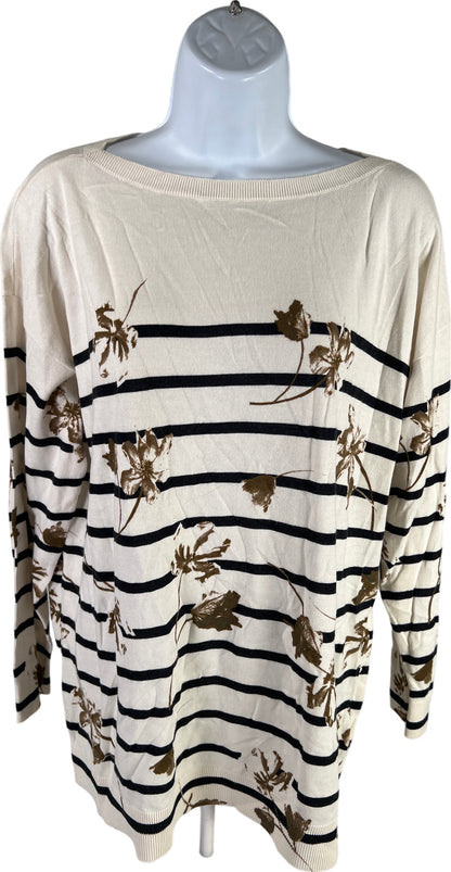 NEW Lauren Ralph Lauren Women’s Ivory Thin Knit Long Sleeve Sweater - Plus 1X