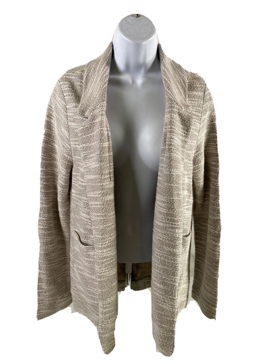 Topshop Women's White/Gray Open Long Sleeve Sweater Blazer Jacket - 6