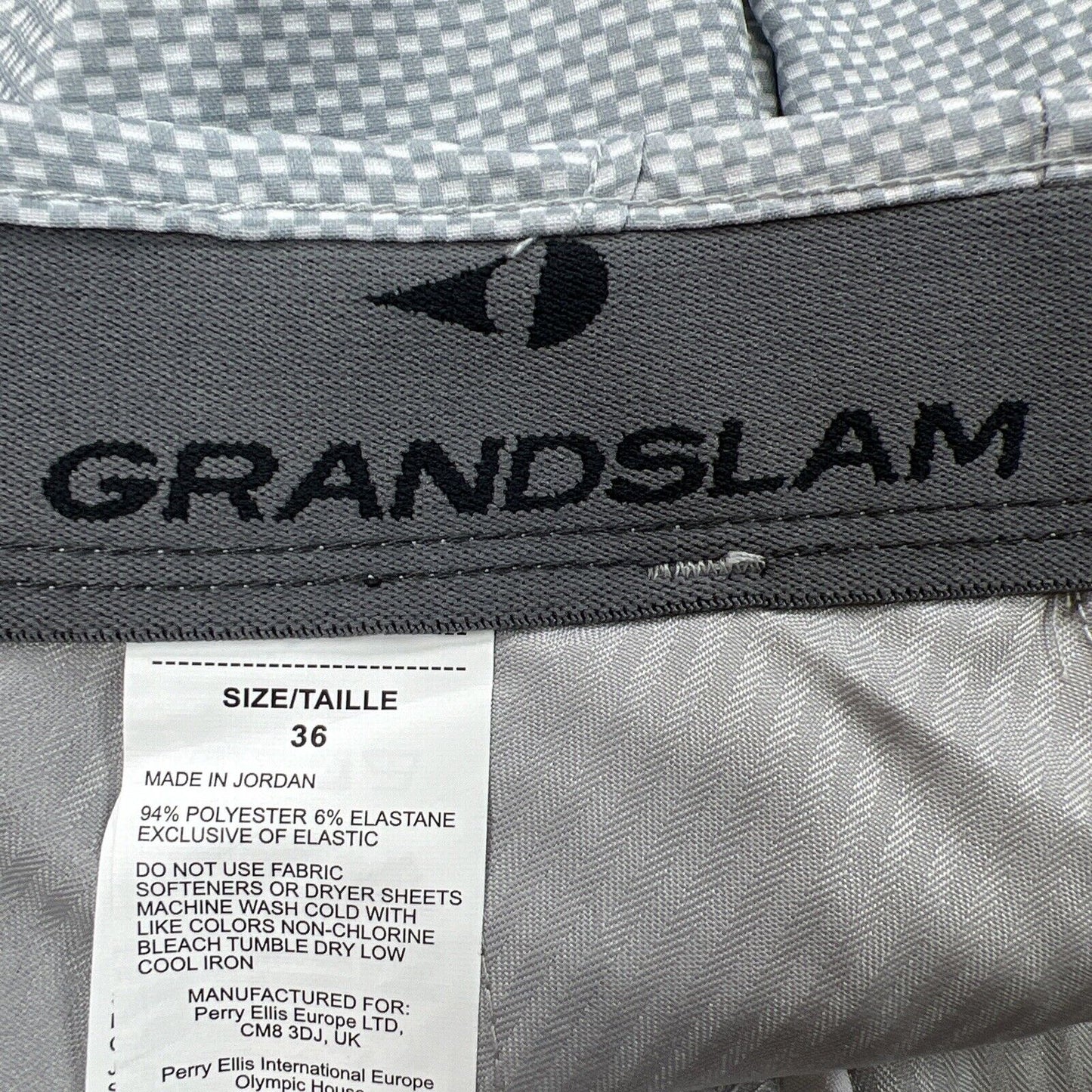 NEW Grand Slam Men's Light Gray 360 Stretch Golf Shorts - 36