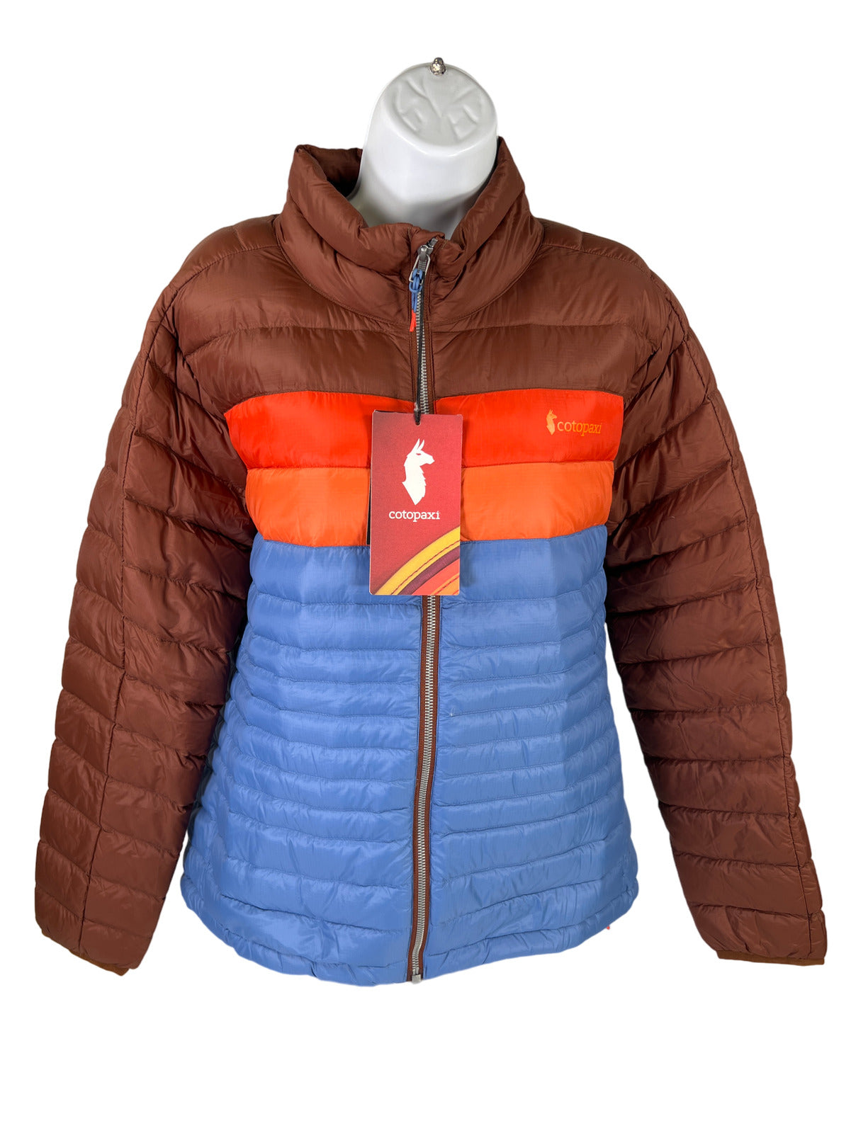 NEW Cotopaxi Women’s Acorn & Lupine Red/Blue Fuego 800 FP Down Jacket - L