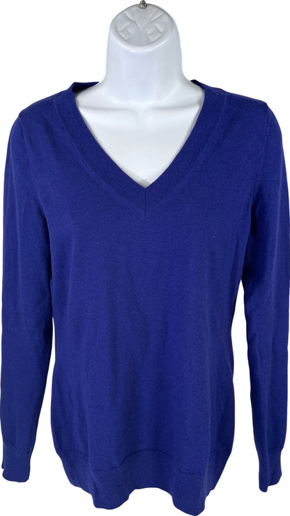 Banana Republic Women’s Blue/Purple Extra Fine Merino Wool Sweater - M