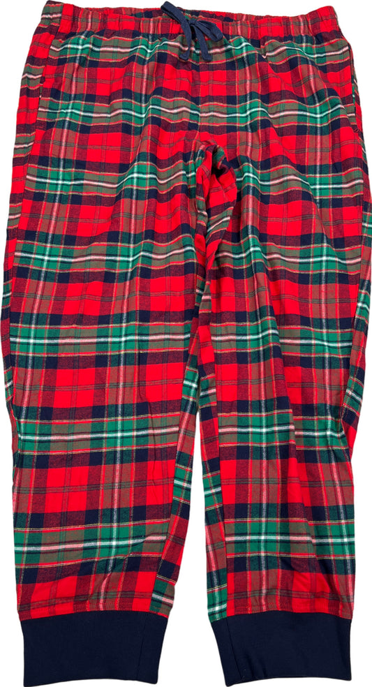 NEW Gap Men’s Red/Green Plaid Holiday Jogger Pajama Pants - XL