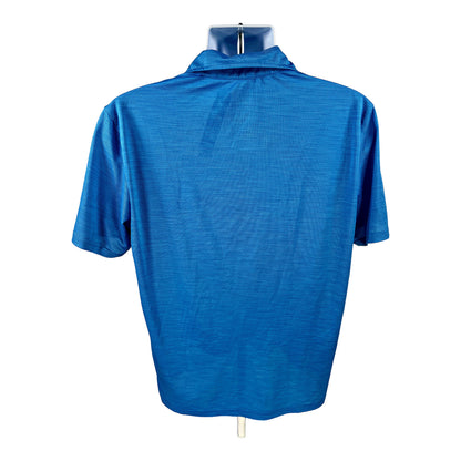 HUK Men’s Blue Short Sleeve Athletic Polo Shirt - M