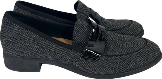 Clarks Collection Women’s Black/Gray Soft Cushion Loafers - 8