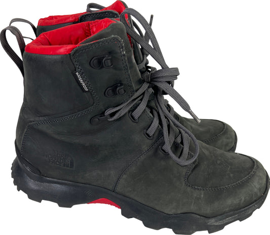 The North Face Men’s Black Leather Waterproof Thermoball Winter Boots - 11