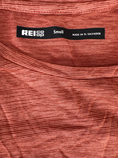 REI Women’s Orange Striped Short Sleeve Polyester T-Shirt - S