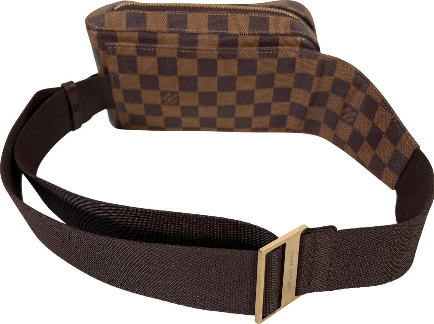 Louis Vuitton Damier Ebene Geronimos Coated Canvas Zip Close Belt Bag CA1003