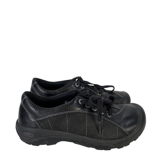 Keen Women's Black Presidio Leather Lace Up Casual Shoes - 8.5