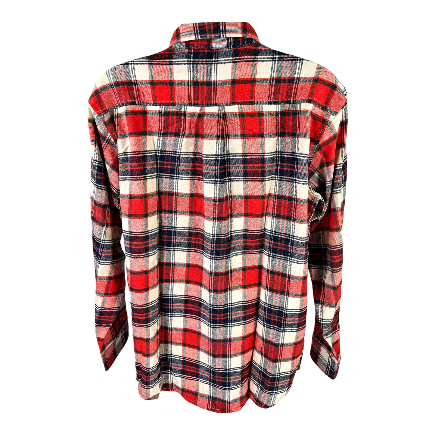 NEW Dickies Men’s Red Plaid Relaxed Fit Button Up Flannel Shirt - L