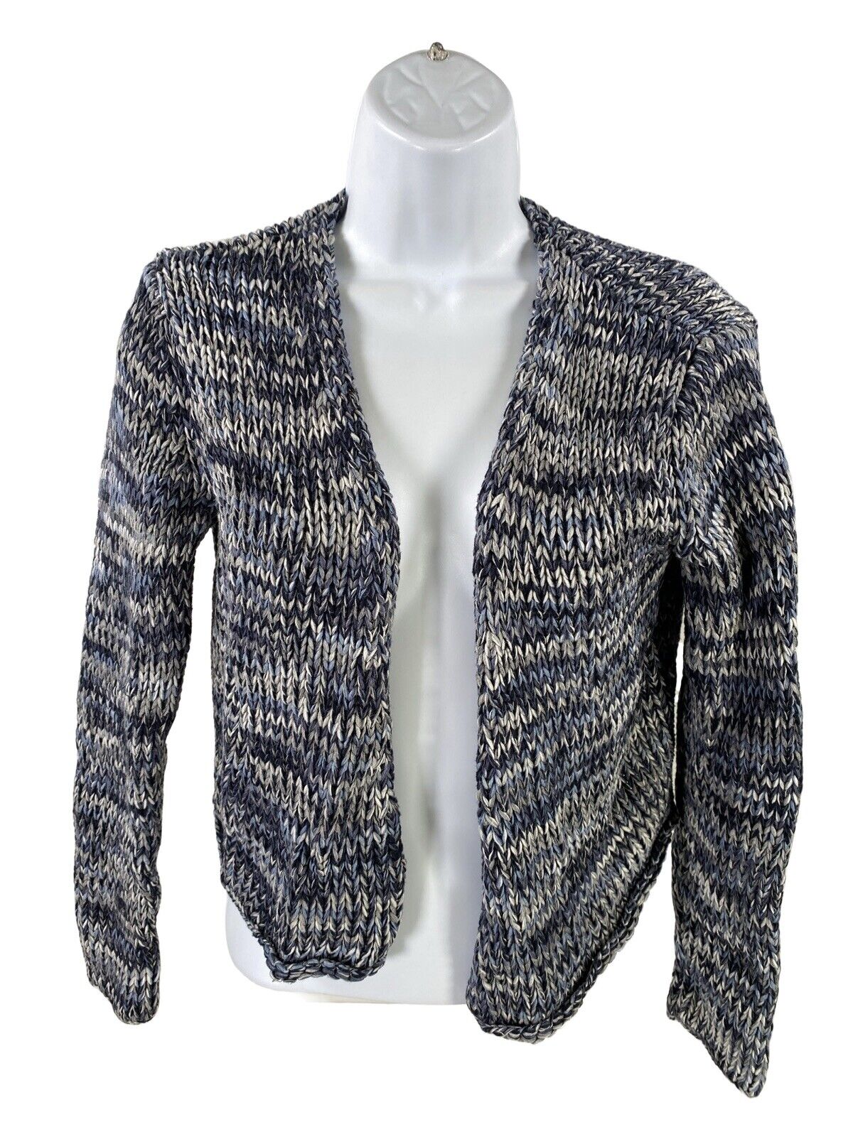 J. Jill Women's Blue Woven Knit Shrug Cardigan Sweater - Petite S