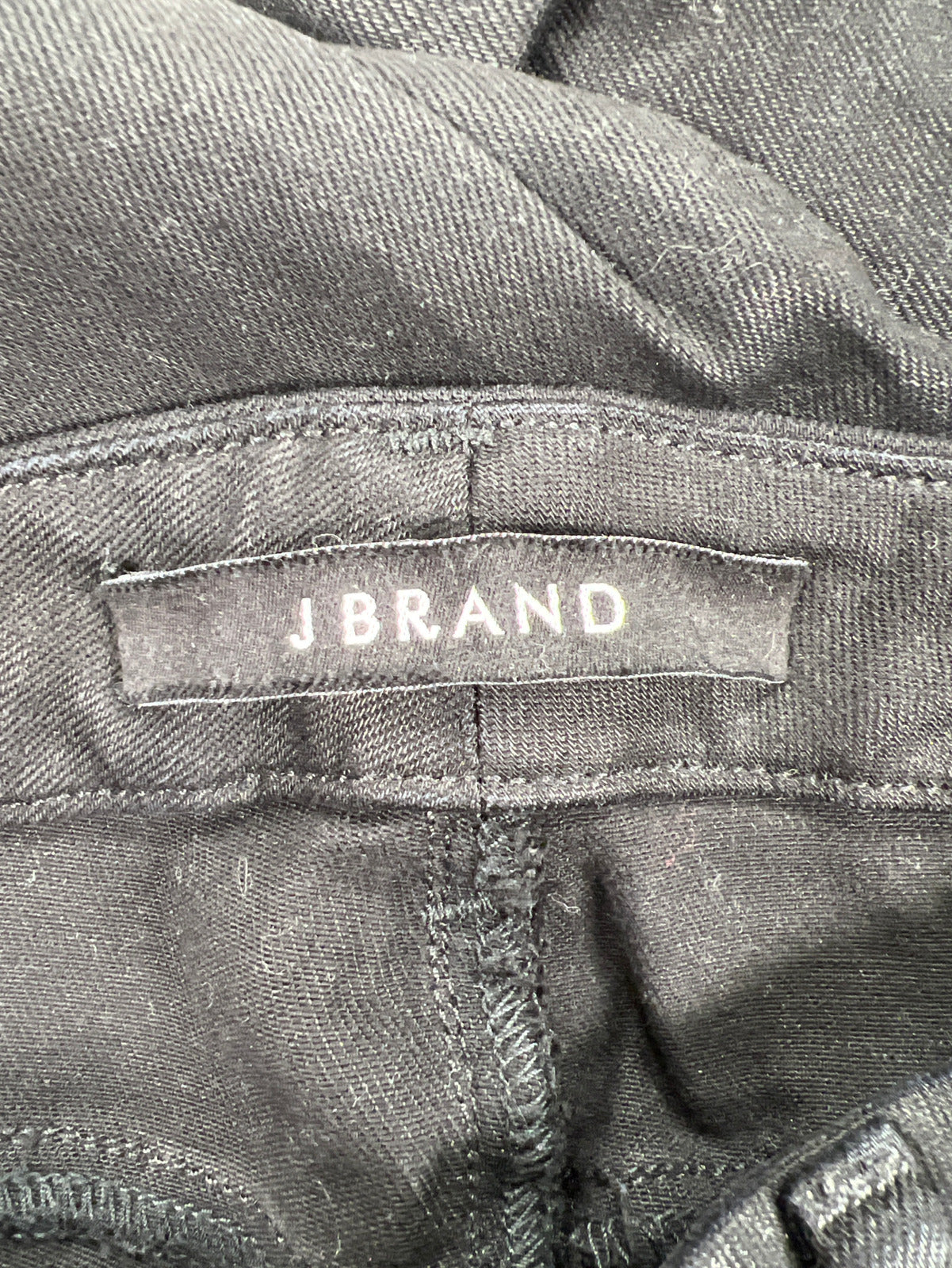 J Brand Women’s Black Shimmer Cuffed Ankle Skinny Jeans - 26