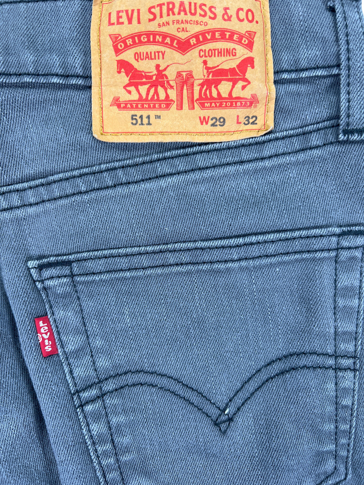 Levi’s Men’s Gray Denim Stretch 511 Slim Fit Jeans - 29x32