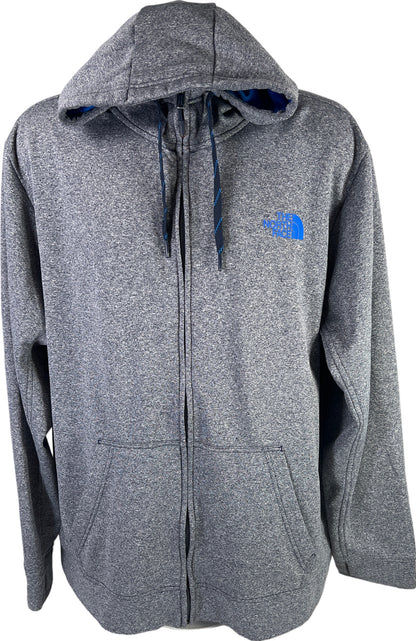 The North Face Men’s Dark Blue Full Zip Fleece Lined Hoodie Sweatshirt - XXL