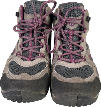 Merrell Women’s Gray/Purple Castle Rock High Top Ankle Hiking Boots - 10.5