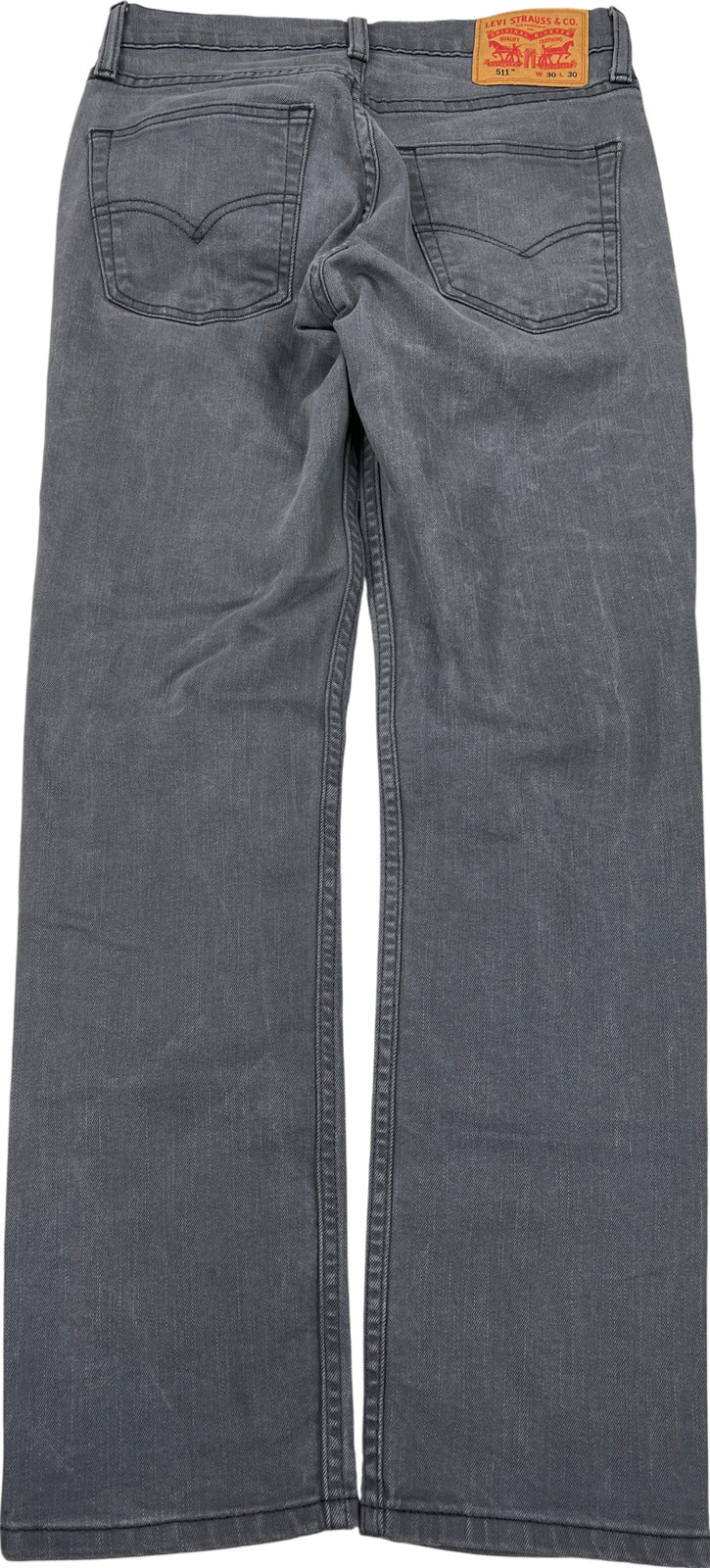 Levi’s Men’s Gray 511 Slim Fit Denim Jeans - 30x30