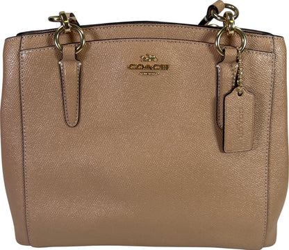 Coach Beige Metallic Minetta Sectional Crossbody Purse