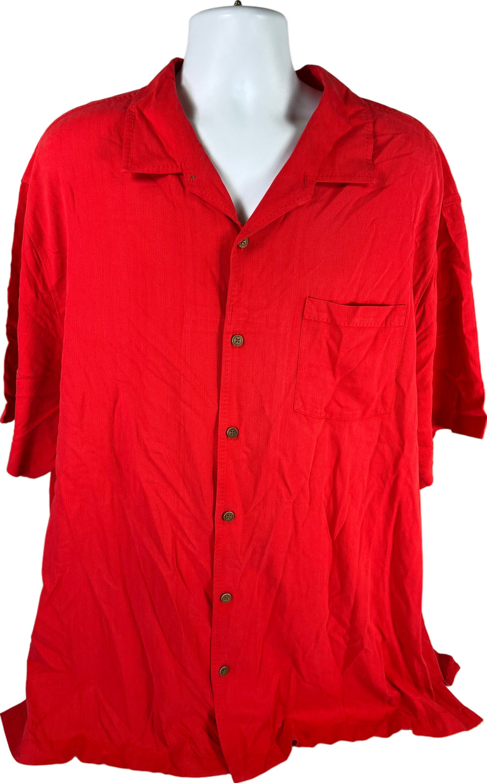 Tommy Bahama Men’s Red Silk Time To Get Lit Holiday Button Up Shirt - 3XB