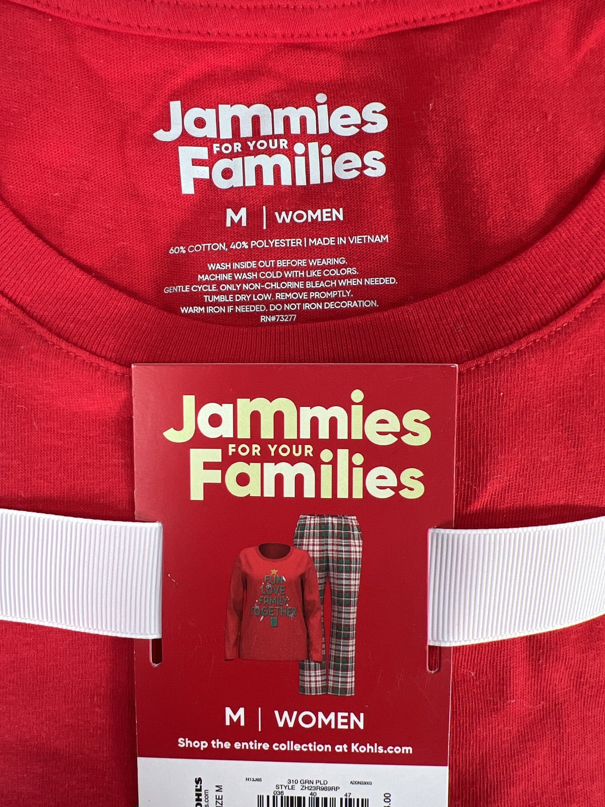 NEW Jammies for Your Families Women’s Red Holiday 2 Piece Pajama Set - M