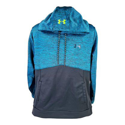 Under Armour Men’s Blue/Black Loose Fit Fleece Lined Pullover Hoodie - L