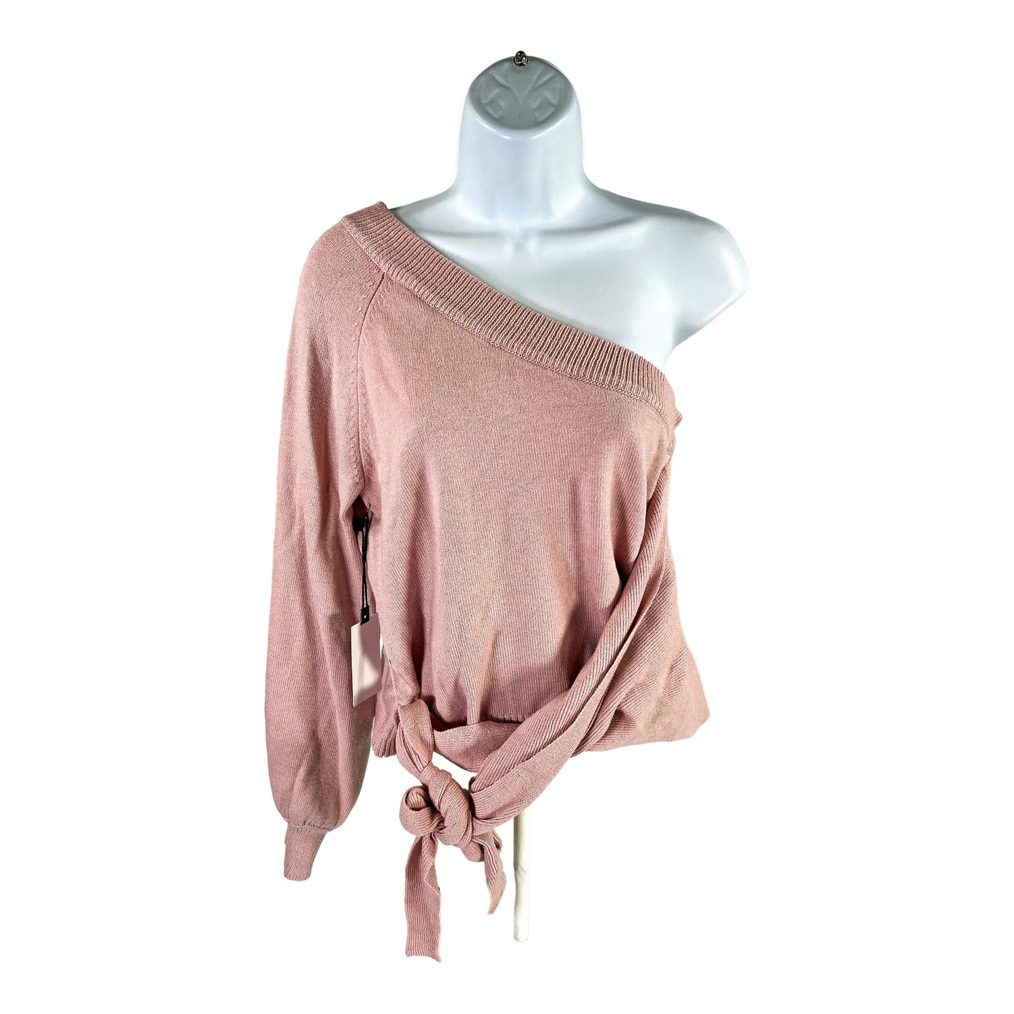 NEW ASTR The Label Women’s Pink Off Shoulder Wrap Sweater - L