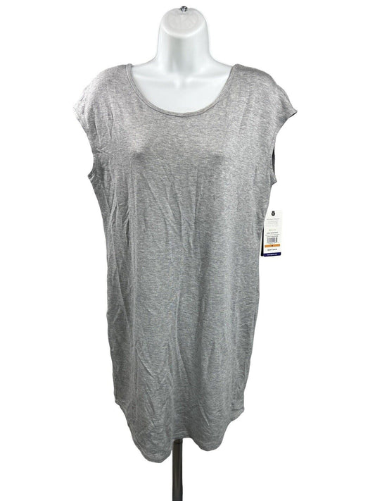 NEW Giaiam Women's Gray Criss Cross Back French Terry T-Shirt Dress - M