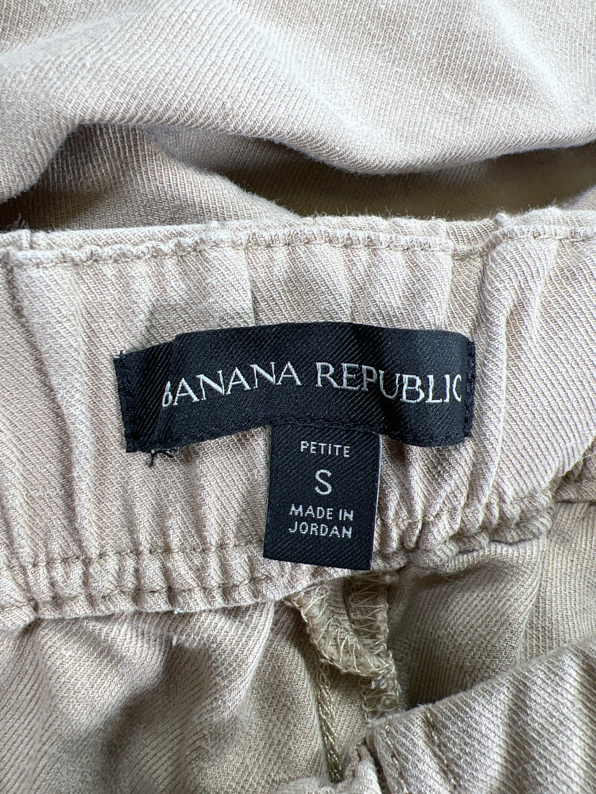 Banana Republic Women’s Beige Linen Cotton Blend Loose Fit Pants - Petite S