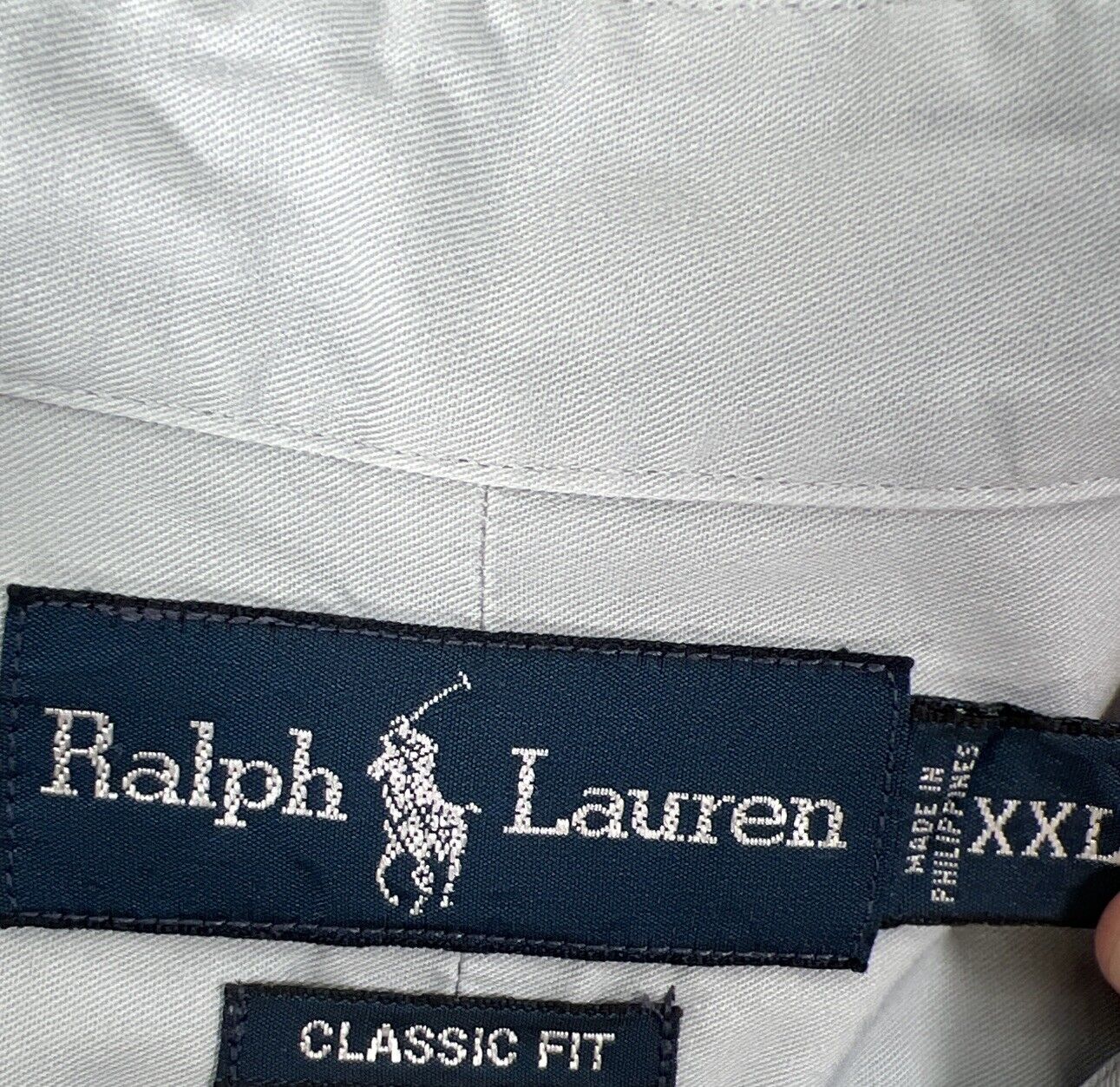 Ralph Lauren Men's Gray Classic Fit Button Down Shirt - XXL