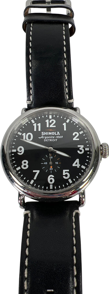 Shinola Men’s Black The Runwell 47mm Stainless Steel Chronograph Watch