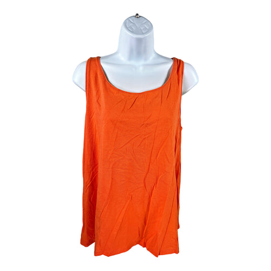 J.Jill Women’s Orange Sleeveless Cotton Tank Top - M