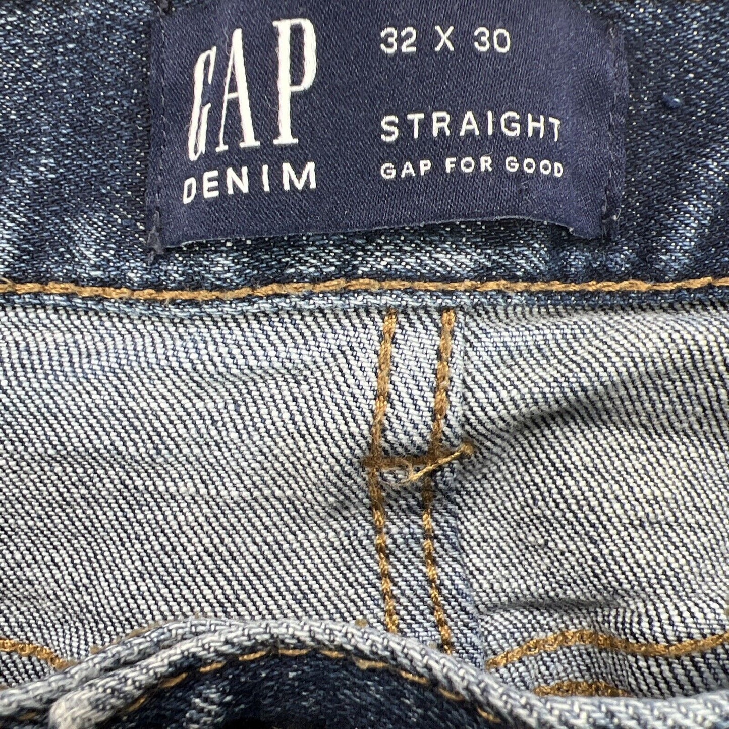 Gap Men's Dark Wash Straight Leg Denim Jeans - 32x30