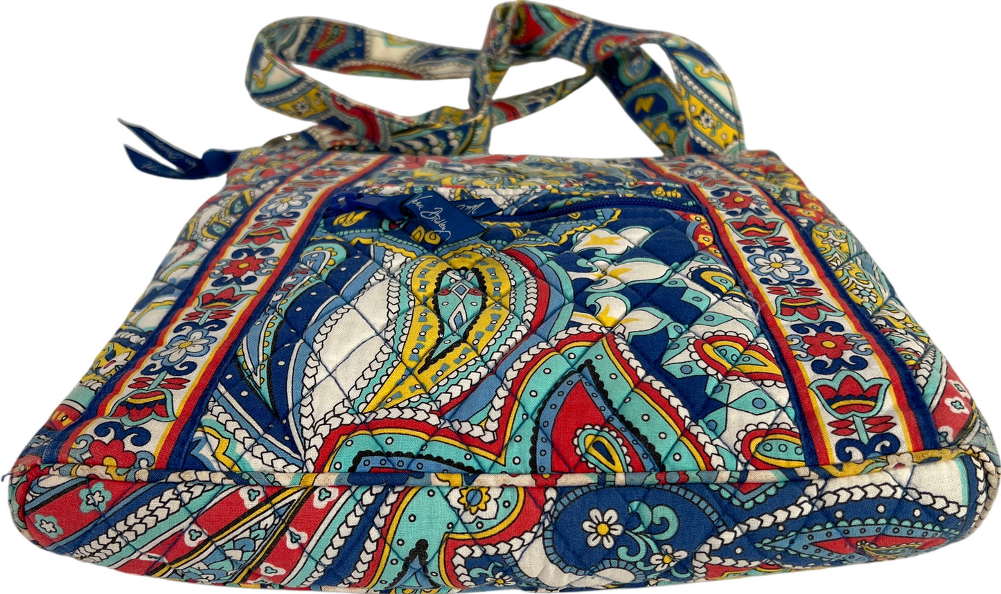 Vera Bradley White/Blue Marina Paisley Crossbody Purse