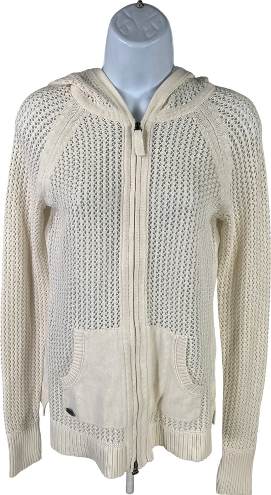 Athleta Women’s Ivory Long Sleeve Full Zip Sunscape Sweater - M