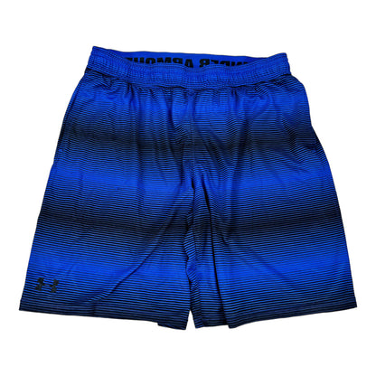 Under Armour Men’s Blue Striped Athletic Basketball Shorts with Pockets - XL