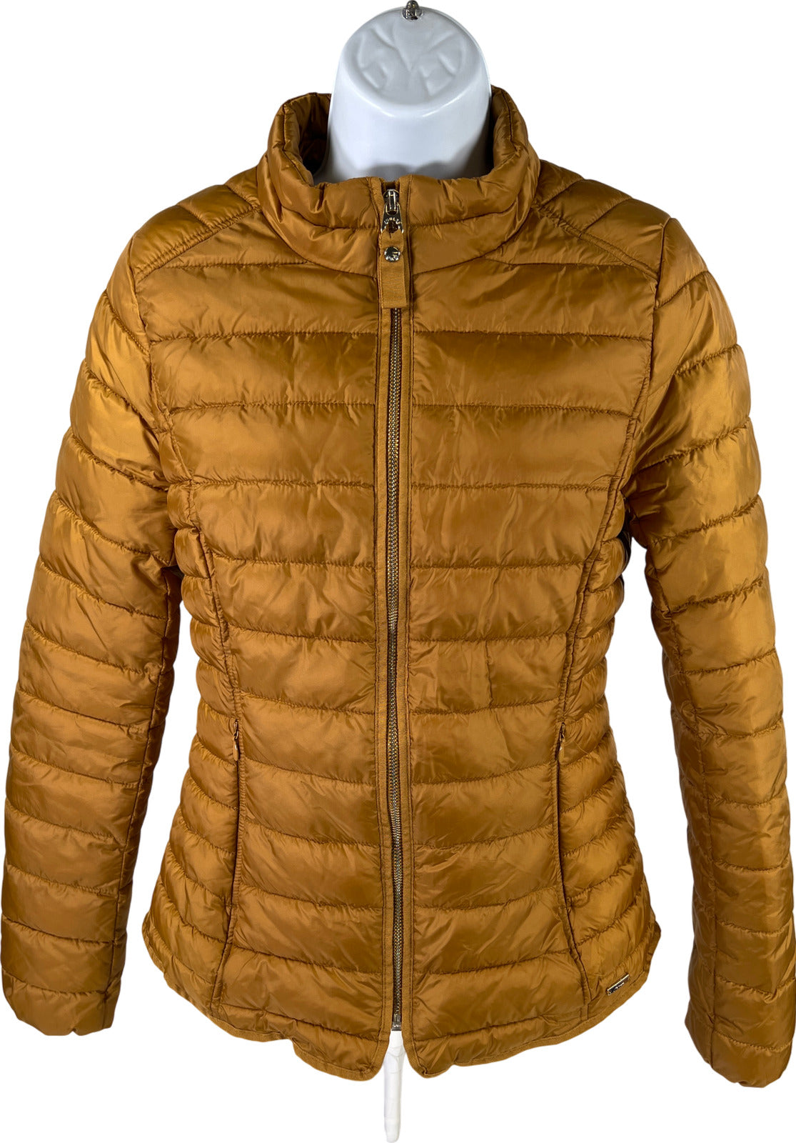 Joules Women’s Golden Brown Canterbury Full Zip Light Puffer Jacket - 4