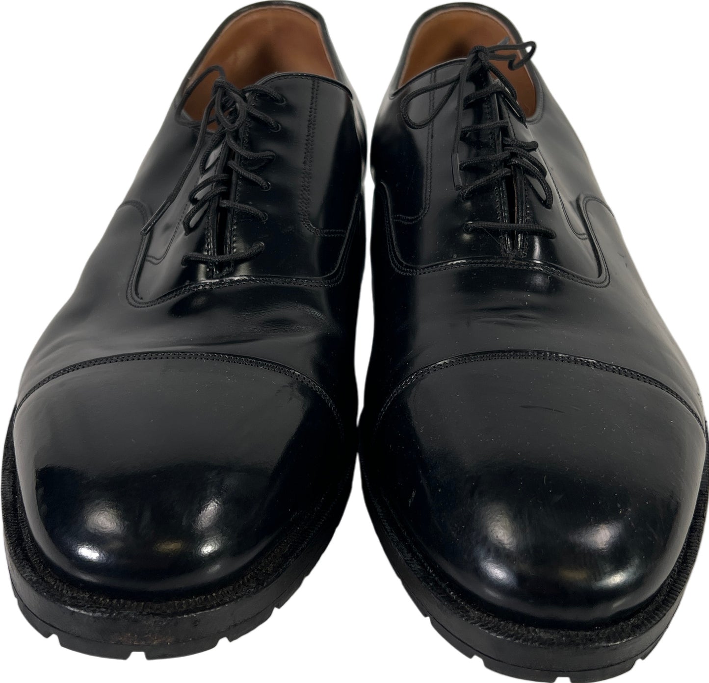 Johnston & Murphy Men’s Black Leather Cap Toe Oxford Dress Shoes - 13 Extra Wide