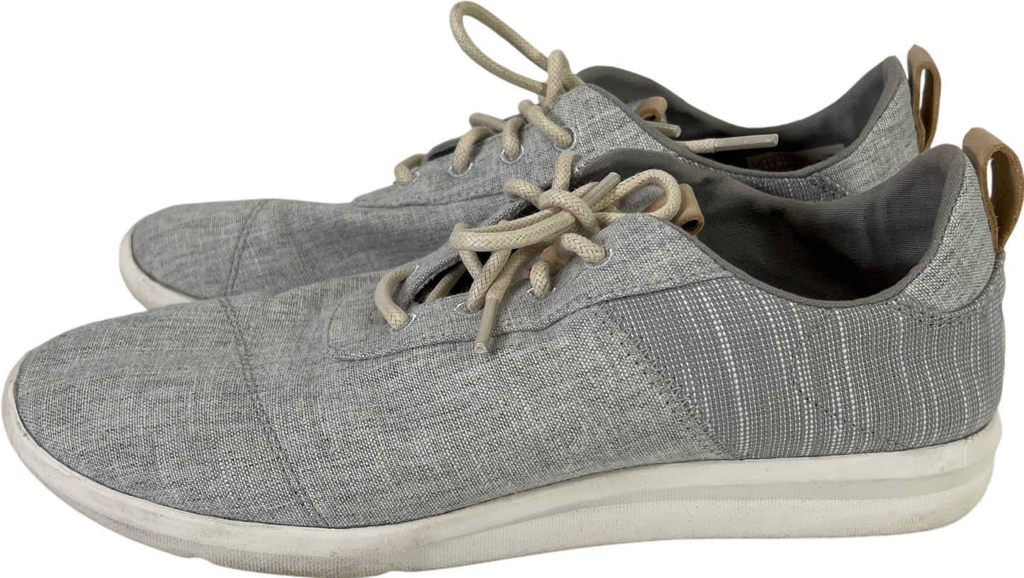 Toms Women’s Gray Cabrillo Drizzle Lace Up Casual Sneakers - 10